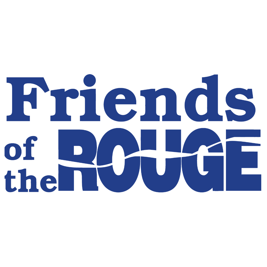 Friends of the Rouge blue logo on white background