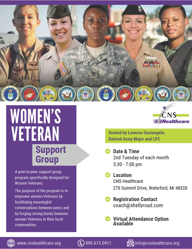 Women's Veteran Support Group flyer