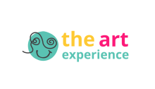 a friendly smiley face with the art experience name to the right