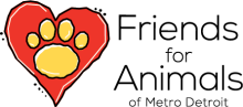 Friends for Animals heart logo with paw.